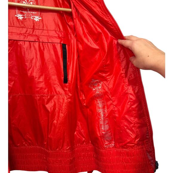 NEW! Mackage Womans S Perla Rain Jacket $750 Waterproof Coat Hidden Hood Red - Picture 7 of 13